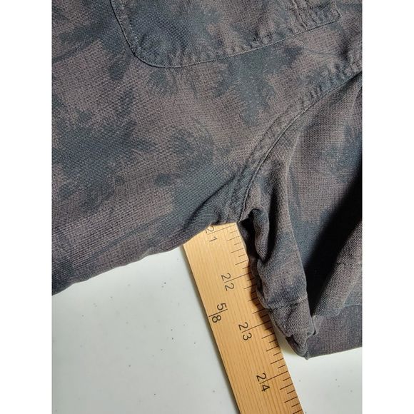 Black Palm Trees NAT NAST Silk Blend Short Sleeve Button Shirt - Medium - Picture 3 of 6